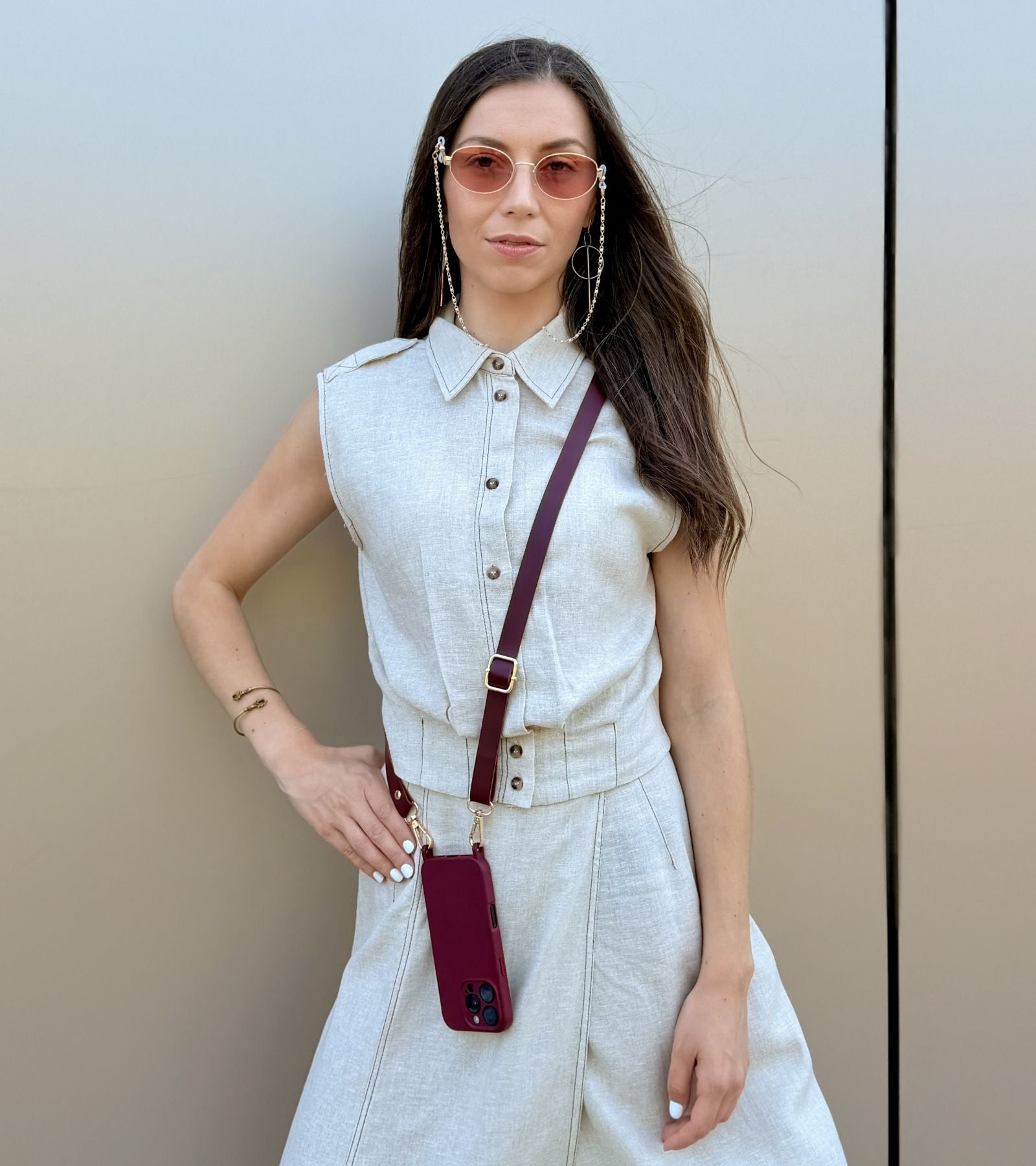Strappy Leather – Burgundy