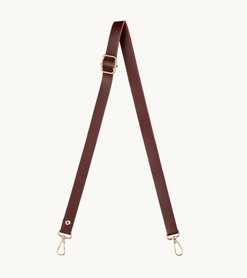 Kožený crossbody popruh na mobil Strappy Leather Burgundy v bordovej farbe