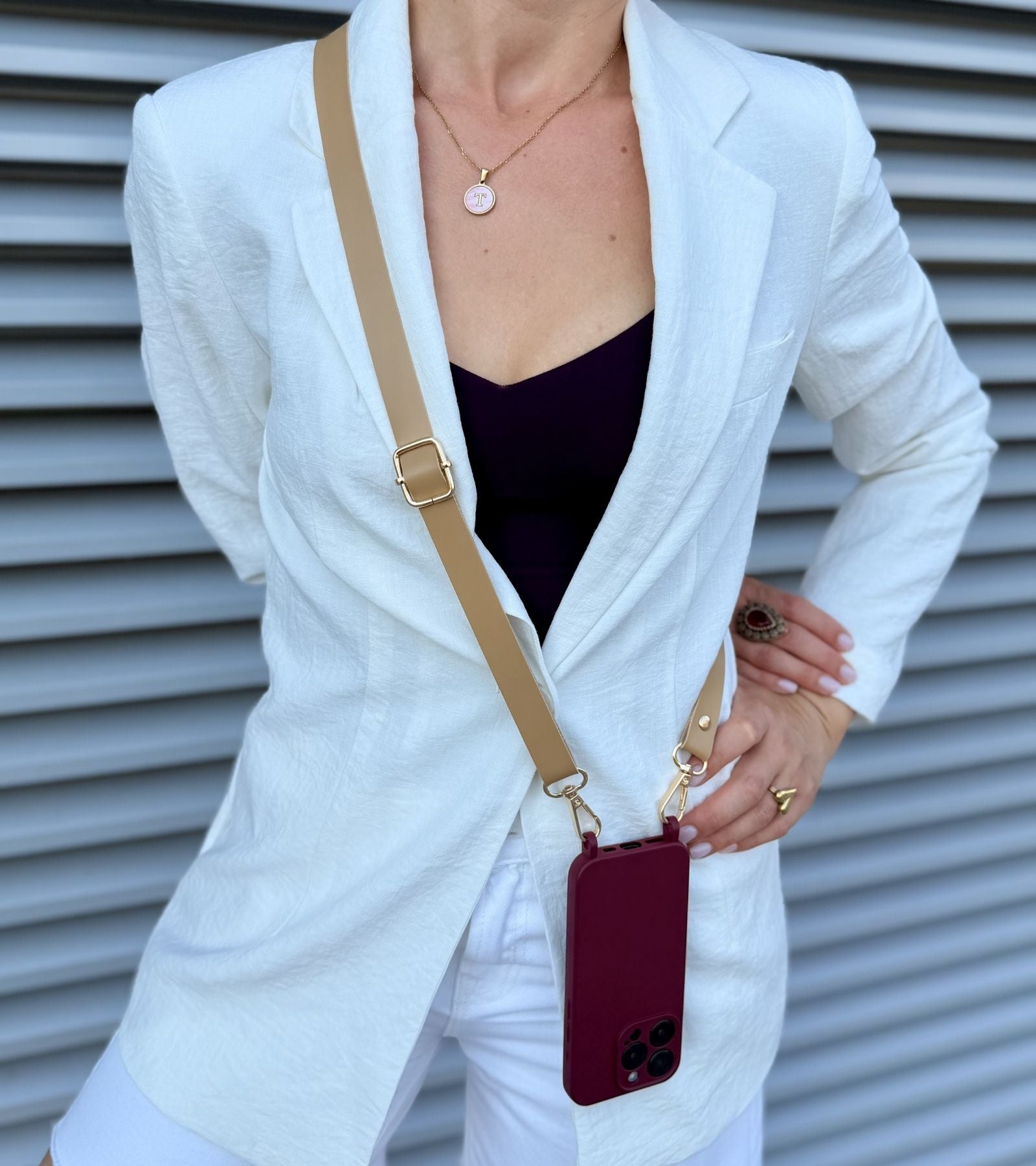 Strappy Leather – Camel Beige