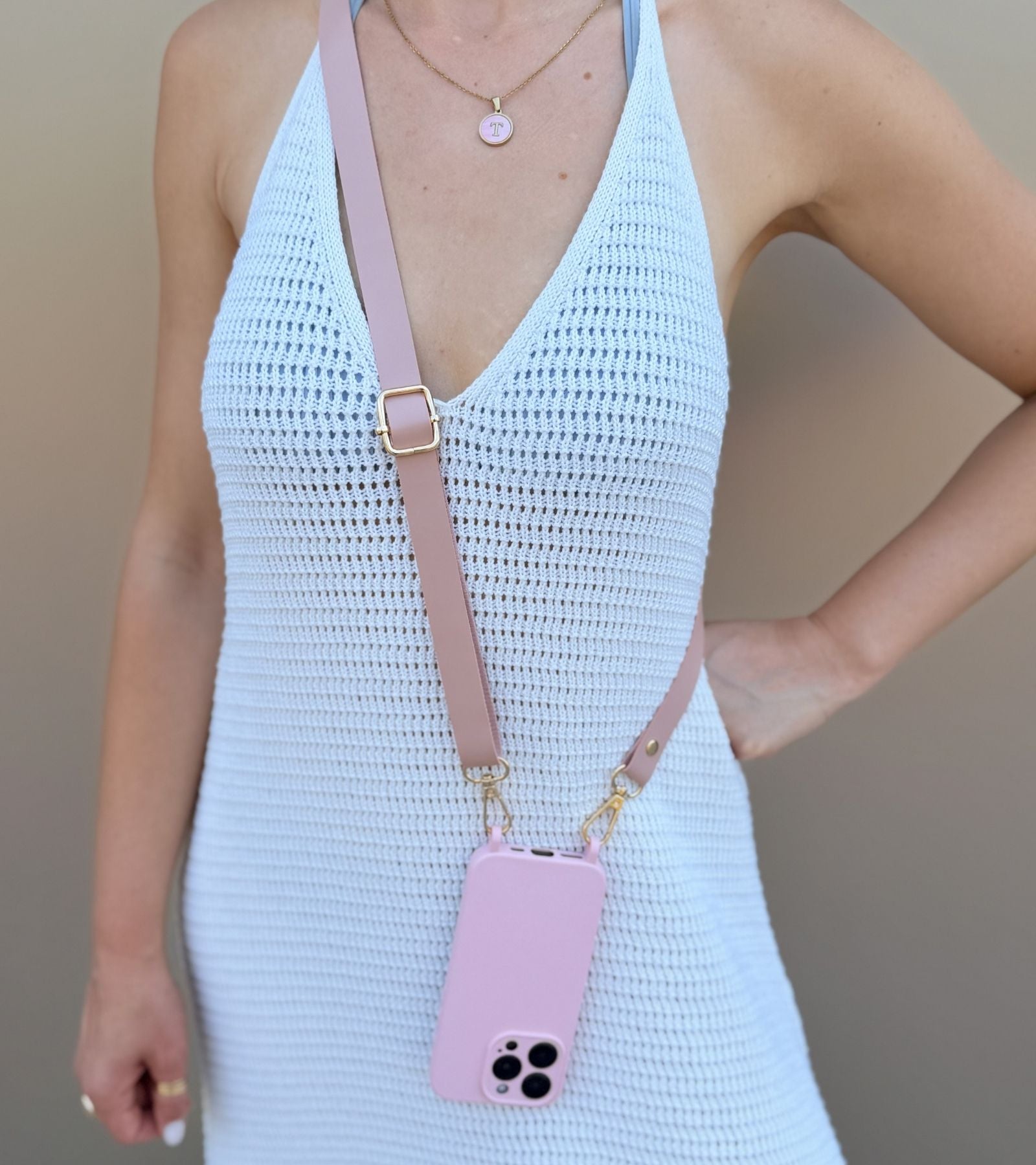 Strappy Leather – Nude Pink