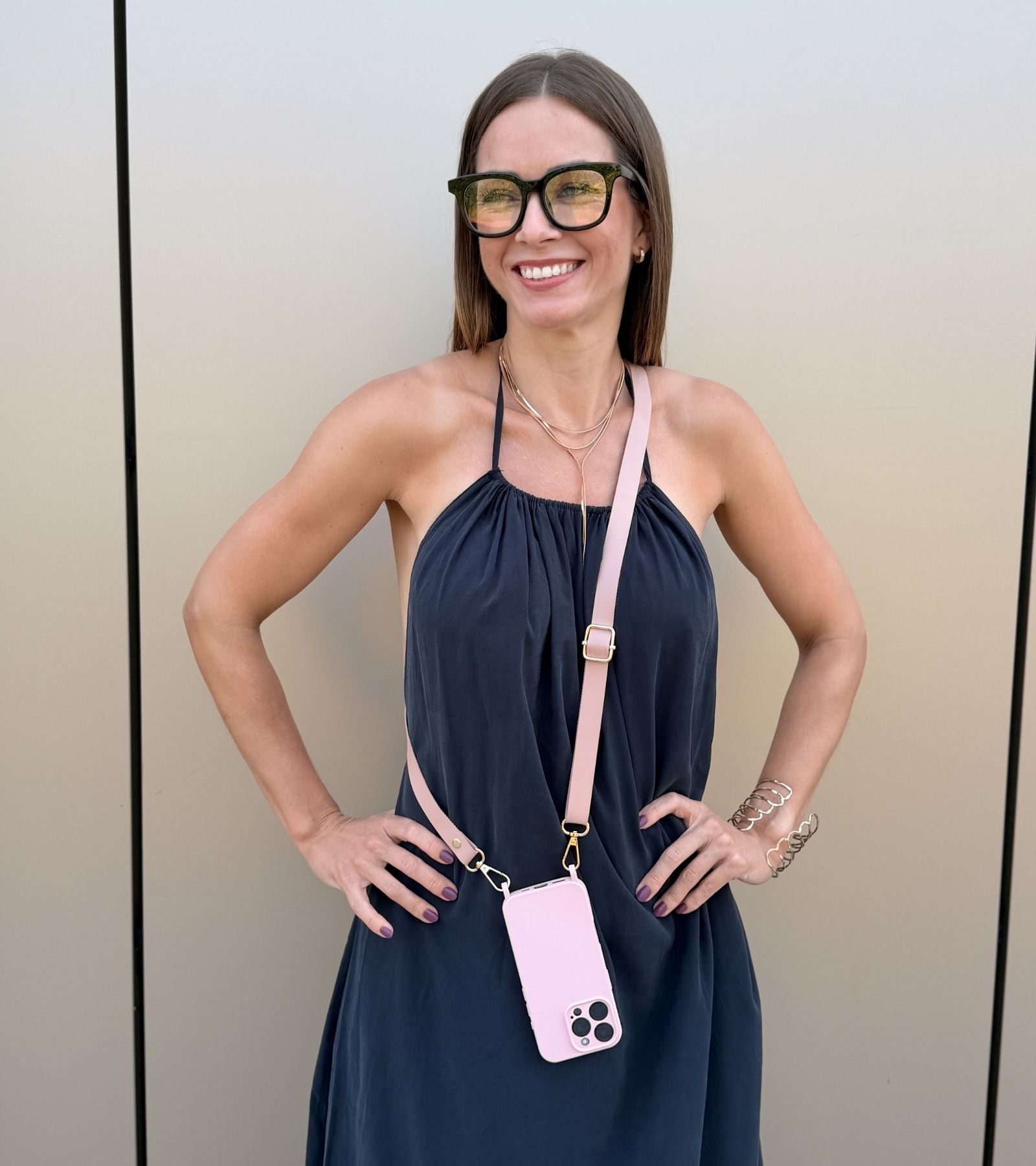 Strappy Leather – Nude Pink
