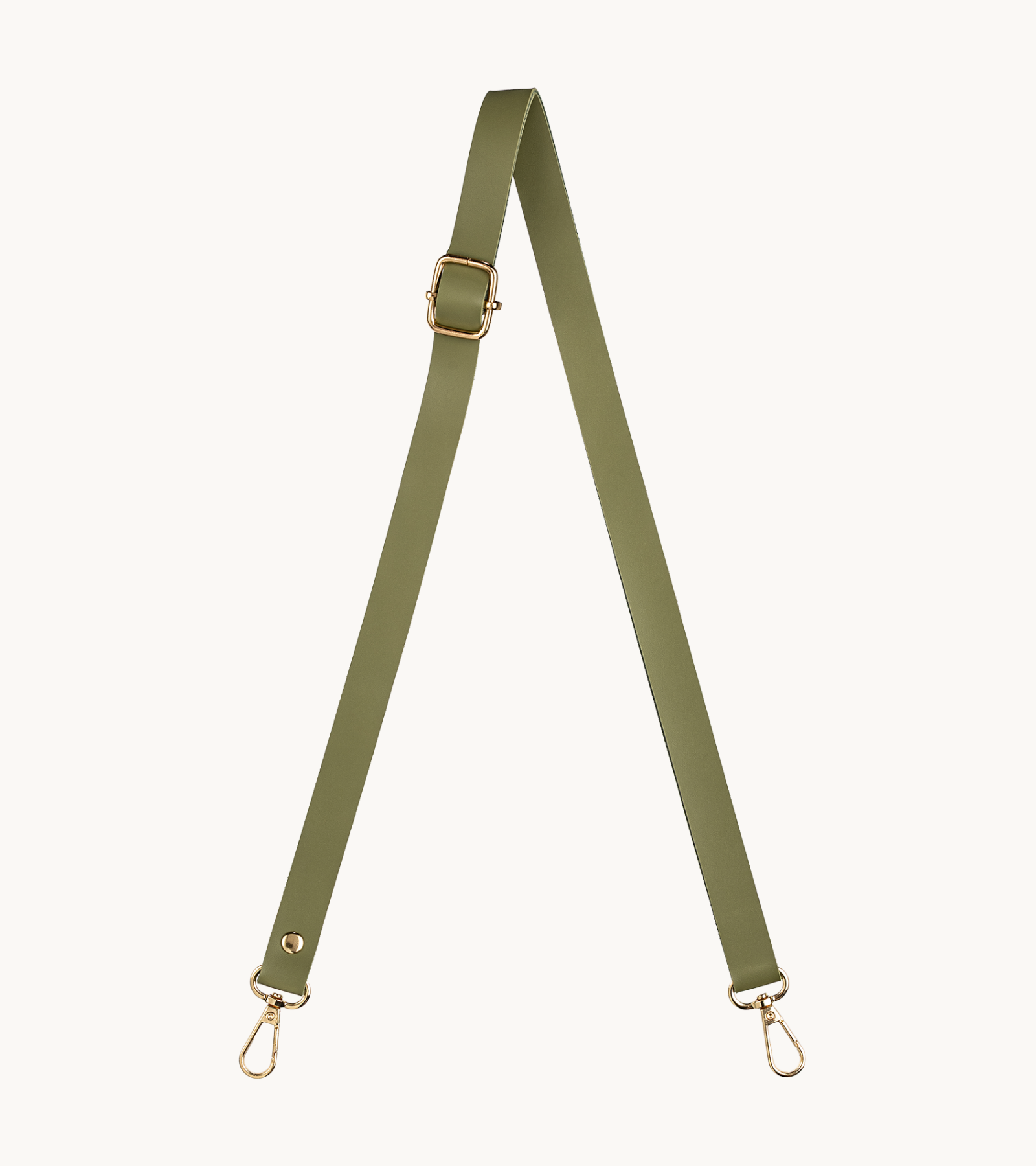 Kožený crossbody popruh na mobil Strappy Leather Olive Green v olivovo zelenej farbe